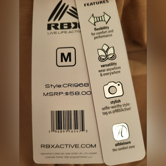 RBX Women Medium Lonh Sleeve Hoodie Athleisure Pullover Thumbholes Tan - Picture 6 of 7